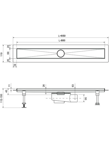 Купить Душевой лоток TIMO Drain System 600 с вставкой "lines", Чёрный (ds230106/03) по цене 33500 руб., в Санкт-Петебруге в интернет магазине 100-Систем, а также дургие товары TIMO из раздела Лотки и Душевые лотки и душевые трапы