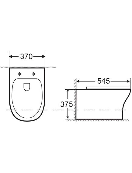 Купить Унитаз подвесной Aquanet Rimless Roll-W CL-12249D (roll-w) по цене 19650 руб., в Санкт-Петебруге в интернет магазине 100-Систем, а также дургие товары AQUANET из раздела Унитазы подвесные и Унитазы