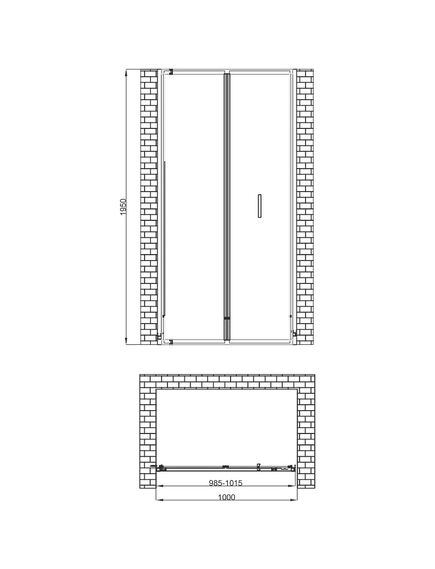 Купить Душевая дверь LEGOS LS-4 1000 (062029) по цене 26990 руб., в Санкт-Петебруге в интернет магазине 100-Систем, а также дургие товары BERGES из раздела Душевые двери и Душевые двери, перегородки