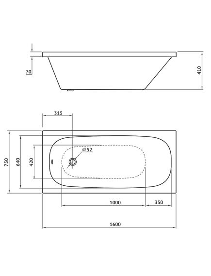 Купить Ванна BERGES акриловая NELU 160x75 (050019) по цене 31990 руб., в Санкт-Петебруге в интернет магазине 100-Систем, а также дургие товары BERGES из раздела Акриловые ванны и Ванны