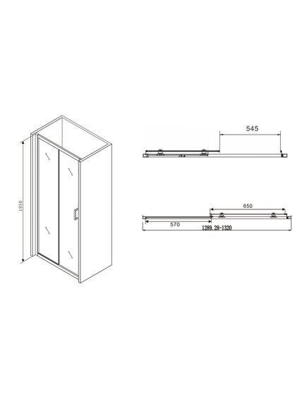 Купить Душевая дверь ABBER Schwarzer Diamant AG30130B (ag30130b) по цене 30744 руб., в Санкт-Петебруге в интернет магазине 100-Систем, а также дургие товары ABBER из раздела Душевые двери и Душевые двери, перегородки