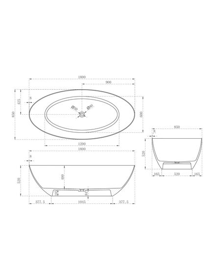 Купить Карбоновая ванна ABBER Karbon AK9002-1.8 черная (ak9002-1.8) по цене 472500 руб., в Санкт-Петебруге в интернет магазине 100-Систем, а также дургие товары ABBER из раздела Ванны из камня и Ванны