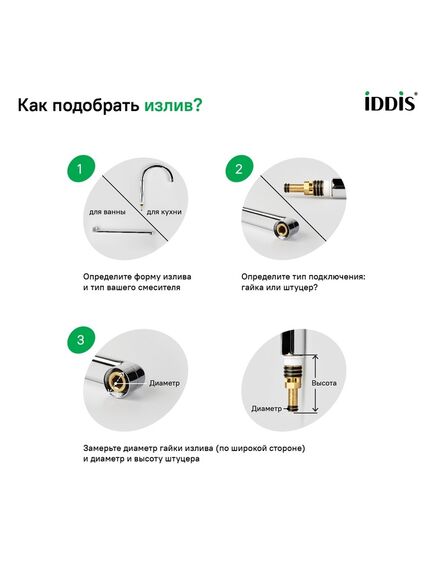 Купить Излив для кухни, J-образный, нержавеющая сталь, 190 мм, поворотный, хром, IDDIS, 995F19C5SM (995f19c5sm) по цене 879 руб., в Санкт-Петебруге в интернет магазине 100-Систем, а также дургие товары IDDIS из раздела Изливы и Комплектующие для встраиваемых систем