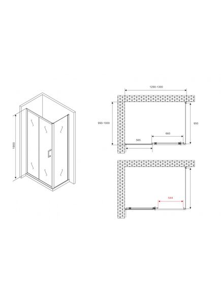 Купить Душевой уголок ABBER Schwarzer Diamant AG30130B5-S100B5 (ag30130b5-s100b5) по цене 37170 руб., в Санкт-Петебруге в интернет магазине 100-Систем, а также дургие товары ABBER из раздела Душевые ограждения и Душевые кабины и ограждения