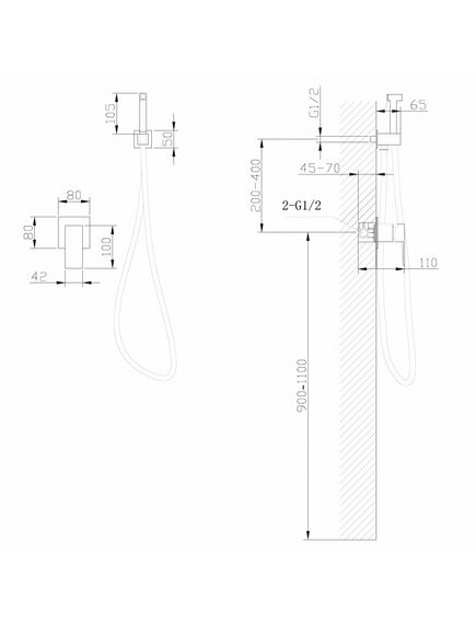 Купить Смеситель ABBER Daheim AF8225NG с гигиеническим душем, никель (af8225ng) по цене 18270 руб., в Санкт-Петебруге в интернет магазине 100-Систем, а также дургие товары ABBER из раздела Гигиенический душ со смесителем и Гигиенический душ