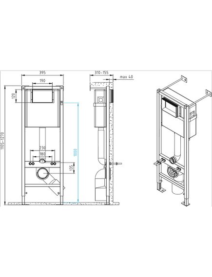 Купить Комплект CARINA XL CO DPL EO slim инсталляция VECTOR кнопка BLICK пластик хром матовый (64440) по цене 20990 руб., в Санкт-Петебруге в интернет магазине 100-Систем, а также дургие товары CERSANIT из раздела Готовые решения и Инсталляции