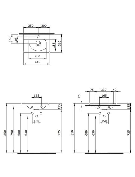 Купить Раковина Berges Small 45 182008 Белая глянцевая (182008) по цене 7990 руб., в Санкт-Петебруге в интернет магазине 100-Систем, а также дургие товары BERGES из раздела Подвесные раковины и Раковины и пьедесталы