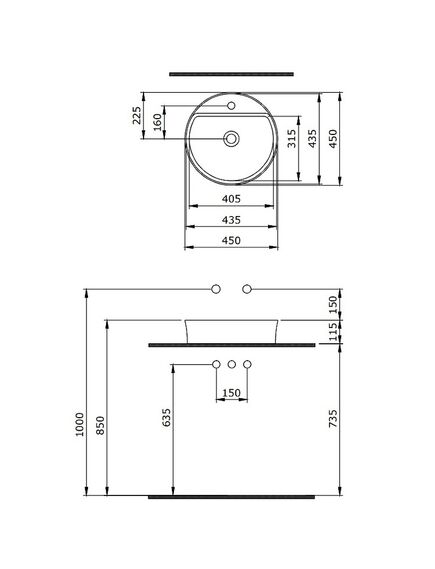 Купить Раковина Berges Ego SL 45 182015 Белая глянцевая (182015) по цене 14590 руб., в Санкт-Петебруге в интернет магазине 100-Систем, а также дургие товары BERGES из раздела Накладные раковины и Раковины и пьедесталы