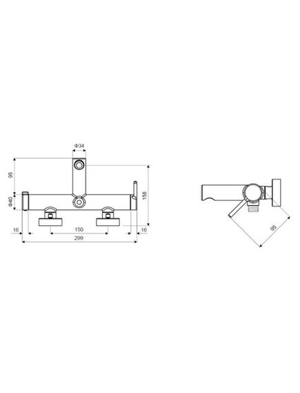 Купить Excellent Pi AREX.1205WH Смеситель для ванны, белый (arex.1205wh) по цене 25725 руб., в Санкт-Петебруге в интернет магазине 100-Систем, а также дургие товары EXCELLENT из раздела Смесители с коротким изливом и Смесители для ванны и душа