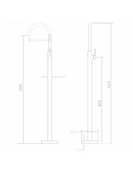 Купить Смеситель ABBER Wasser Kreis AF8141G напольный для раковины, золото матовое (af8141g) по цене 56700 руб., в Санкт-Петебруге в интернет магазине 100-Систем, а также дургие товары ABBER из раздела Напольные смесители для ванны, раковины и Смесители для ванны и душа