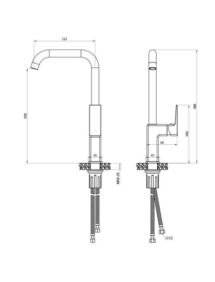 Купить Смеситель для кухни NARCIS, NAR06-150-25432 (nar06-150-25432) по цене 4750 руб., в Санкт-Петебруге в интернет магазине 100-Систем, а также дургие товары Wesnaart из раздела Рычажные смесители и Смесители для кухни