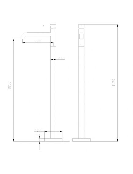 Купить Смеситель ABBER Wasser Kreis AF8140RG напольный для раковины, розовое золото (af8140rg) по цене 56700 руб., в Санкт-Петебруге в интернет магазине 100-Систем, а также дургие товары ABBER из раздела Рычажные смесители и Смесители для раковины