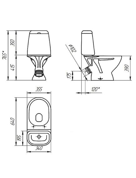 Купить Компакт STAR 031 3/6 DPL EO (63423) по цене 7990 руб., в Санкт-Петебруге в интернет магазине 100-Систем, а также дургие товары CERSANIT из раздела Косой выпуск и Унитазы-компакт с бачком