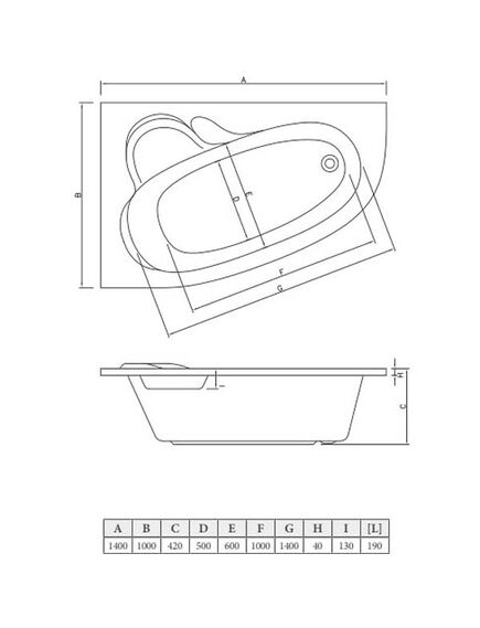 Купить Ванна акриловая ATLANT,асимметричная,1400*1000мм , левая , без каркаса/опоры (бел) (cba00101l) по цене 245070 руб., в Санкт-Петебруге в интернет магазине 100-Систем, а также дургие товары C-Bath из раздела Акриловые ванны и Ванны