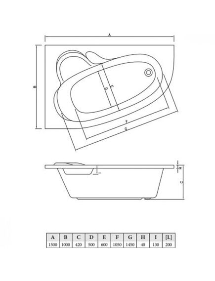 Купить Ванна акриловая ATLANT,асимметричная,1500*1000мм , левая , без каркаса/опоры (бел) (cba00102l) по цене 44730 руб., в Санкт-Петебруге в интернет магазине 100-Систем, а также дургие товары C-Bath из раздела Акриловые ванны и Ванны