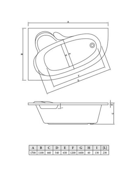 Купить Ванна акриловая ATLANT,асимметричная,1700*1100мм , левая , без каркаса/опоры (бел) (cba00104l) по цене 54180 руб., в Санкт-Петебруге в интернет магазине 100-Систем, а также дургие товары C-Bath из раздела Акриловые ванны и Ванны