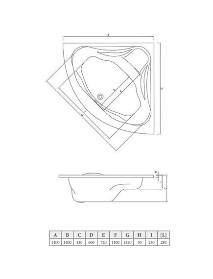 Купить Ванна акриловая AURORA,угловая,1400*1400мм , без каркаса/опоры (бел) (cbs001003) по цене 48690 руб., в Санкт-Петебруге в интернет магазине 100-Систем, а также дургие товары C-Bath из раздела Акриловые ванны и Ванны