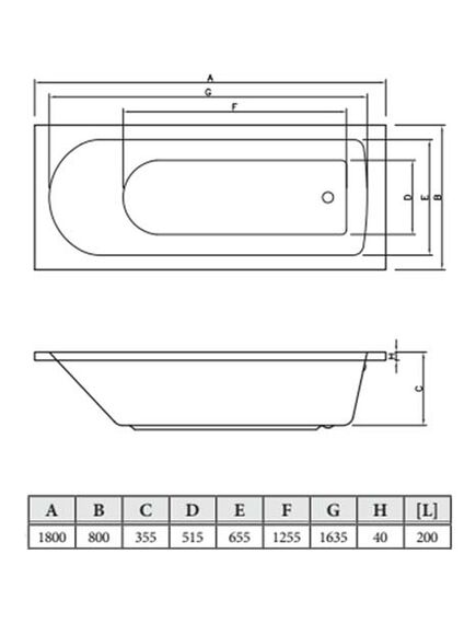 Купить Ванна акриловая GEBA 1800x800мм , прямоугольная , без каркаса (бел) (cbq009003) по цене 42570 руб., в Санкт-Петебруге в интернет магазине 100-Систем, а также дургие товары C-Bath из раздела Акриловые ванны и Ванны