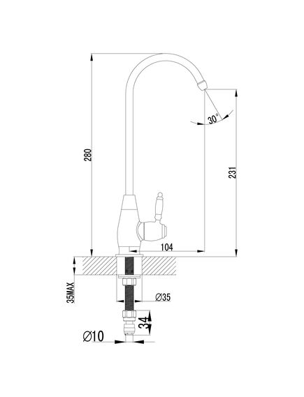 Купить Кран Lemark Villa LM4840B для питьевой воды (lm4840b) по цене 7160 руб., в Санкт-Петебруге в интернет магазине 100-Систем, а также дургие товары LEMARK из раздела Краны для фильтра питьевой воды и Водоочистка