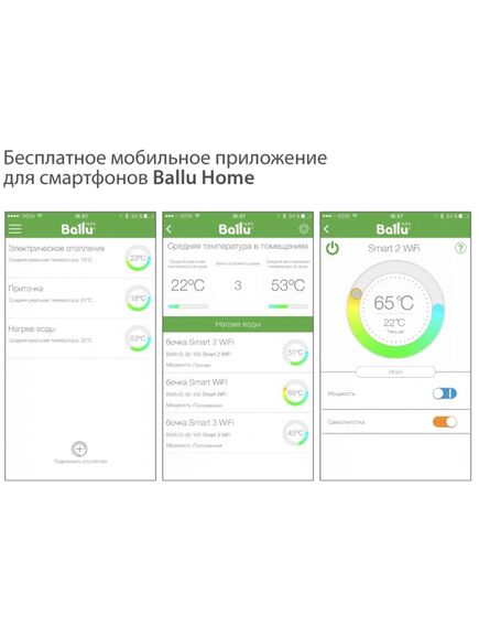 Купить Водонагреватель Ballu BWH/S 80 Smart WiFi (нс-1127002) по цене 18990 руб., в Санкт-Петебруге в интернет магазине 100-Систем, а также дургие товары BALLU из раздела Электрические накопительные водонагреватели и Электрические водонагреватели