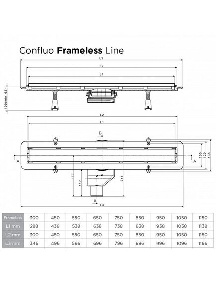 Купить Душевой лоток Pestan Confluo Frameless Line 550 Black Matte (13701319) по цене 24900 руб., в Санкт-Петебруге в интернет магазине 100-Систем, а также дургие товары Pestan из раздела Лотки и Душевые лотки и душевые трапы