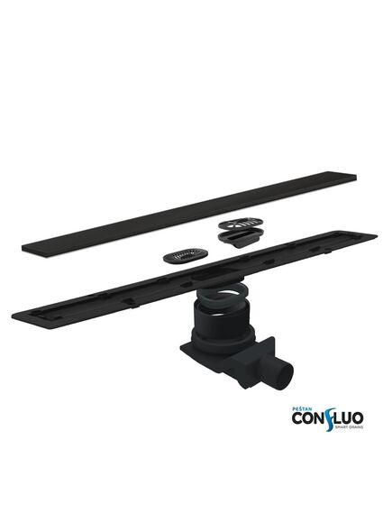 Купить Душевой лоток Pestan Confluo Frameless Line 300 Black Glass (13701201) по цене 17400 руб., в Санкт-Петебруге в интернет магазине 100-Систем, а также дургие товары Pestan из раздела Лотки и Душевые лотки и душевые трапы