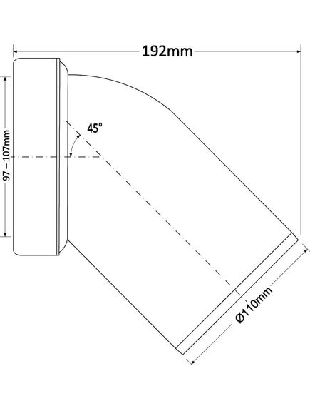 Купить Фановая труба (L210мм) под углом 45 °; вход на 90-110мм; выход гладкий Дн=110мм (mrwce-con16) по цене 764.54 руб., в Санкт-Петебруге в интернет магазине 100-Систем, а также дургие товары McALPINE из раздела Трубчатые отводы и Отводы для унитазов