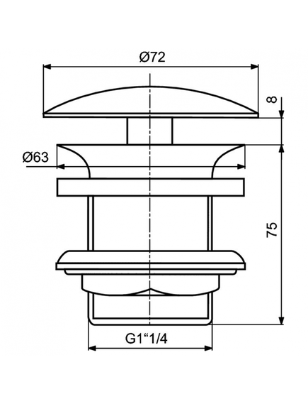 Купить Специальный донный клапан 1 1/4" для раковины и чаш Ideal Standard J3291XG (j3291xg) по цене 16606.8 руб., в Санкт-Петебруге в интернет магазине 100-Систем, а также дургие товары IDEAL STANDARD из раздела Выпуски, донные клапаны и Сифоны