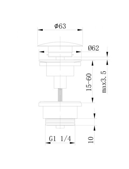 Купить Донный клапан ABBER AF0011W без перелива, белый (af0011w) по цене 2200 руб., в Санкт-Петебруге в интернет магазине 100-Систем, а также дургие товары ABBER из раздела Выпуски, донные клапаны и Сифоны