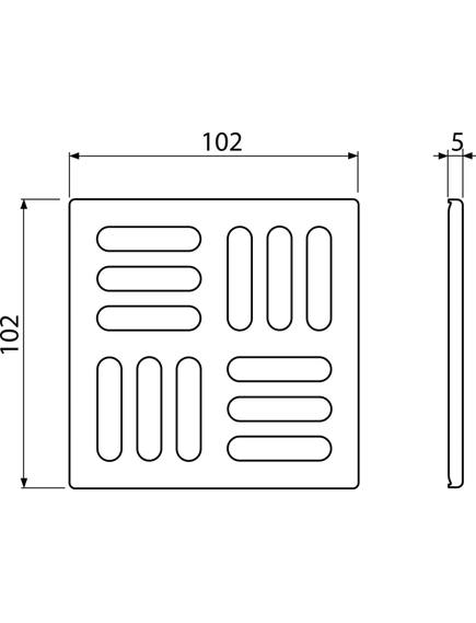 Купить ALCA PLAST Решетка 102×102 мм нержавеющая сталь AISI 316L, арт. MPV008 (mpv008) по цене 2161.11 руб., в Санкт-Петебруге в интернет магазине 100-Систем, а также дургие товары AlcaPlast из раздела Решетки для лотков и Душевые лотки и душевые трапы