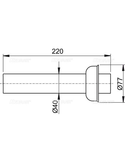 Купить ALCA PLAST Труба с обрамлением Ø40, арт. P046 (p046) по цене 188 руб., в Санкт-Петебруге в интернет магазине 100-Систем, а также дургие товары AlcaPlast из раздела Комплектующие и Сифоны