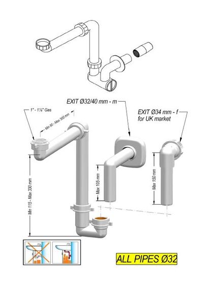 Купить Сифон для раковины Ideal Standard Space Saving EE23033967 (ee23033967) по цене 3998.83 руб., в Санкт-Петебруге в интернет магазине 100-Систем, а также дургие товары IDEAL STANDARD из раздела Сифон и Сифоны для раковин