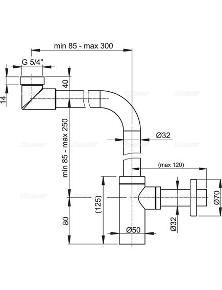 Купить Сифон для раковины Alcadrain A403 Хром (a403) по цене 12415 руб., в Санкт-Петебруге в интернет магазине 100-Систем, а также дургие товары AlcaPlast из раздела Сифон и Сифоны для раковин