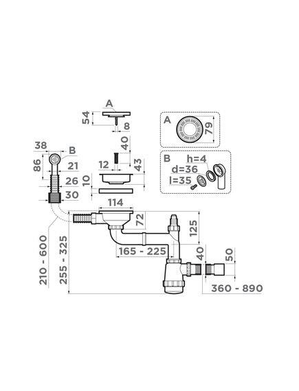 Купить Сифон для кухонной мойки Omoikiri WK-1-R-AB 4956487 античная латунь (4956487) по цене 4088 руб., в Санкт-Петебруге в интернет магазине 100-Систем, а также дургие товары Omoikiri из раздела Сифоны для моек и Сифоны