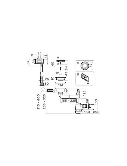 Купить Сифон для кухонной мойки Omoikiri WK-1-UN-IN 4956777 нержавеющая сталь (4956777) по цене 2988 руб., в Санкт-Петебруге в интернет магазине 100-Систем, а также дургие товары Omoikiri из раздела Сифоны для моек и Сифоны