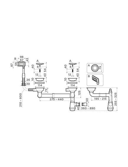 Купить Сифон для кухонной мойки Omoikiri WK-1,5-UN-IN 4956778 нержавеющая сталь (4956778) по цене 6188 руб., в Санкт-Петебруге в интернет магазине 100-Систем, а также дургие товары Omoikiri из раздела Сифоны для моек и Сифоны