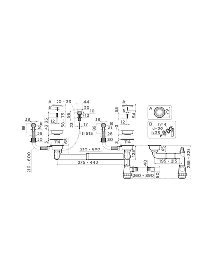 Купить Сифон для кухонной мойки Omoikiri WK-2-R-A-IN 4956506 нержавеющая сталь (4956506) по цене 8288 руб., в Санкт-Петебруге в интернет магазине 100-Систем, а также дургие товары Omoikiri из раздела Сифоны для моек и Сифоны