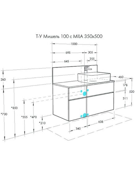 Купить Тумба с раковиной MILA 40 с универсальной столешницей дуб/белый AQUATON Мишель 1A2441K2MIDU0 (1a2441k2midu0) по цене 33470 руб., в Санкт-Петебруге в интернет магазине 100-Систем, а также дургие товары AQUATON из раздела Тумбы с умывальником и Мебель для ванной комнаты