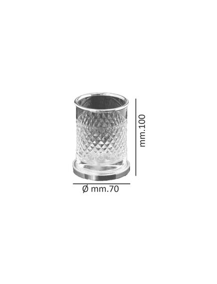 Купить Стакан настольный AURA Chrome (10252-cr) по цене 19074 руб., в Санкт-Петебруге в интернет магазине 100-Систем, а также дургие товары BOHEME из раздела Стаканы и подстаканники и Аксессуары для ванной комнаты