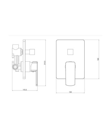 Купить См-ль "Iceberg" встроен. д/душа, арт. IC 83-2 (ic83-2) по цене 2990 руб., в Санкт-Петебруге в интернет магазине 100-Систем, а также дургие товары  из раздела Встраиваемые настенные смесители для ванны и душа и Смесители для ванны и душа