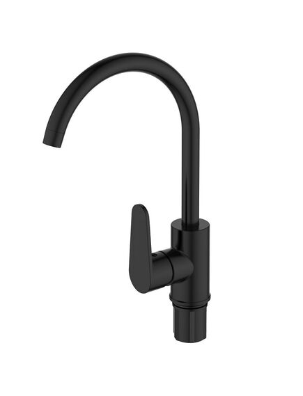Купить См-ль "Waterfall" д/кухни, R-излив,черный, арт. WF519RB (wf519rb) по цене 3190 руб., в Санкт-Петебруге в интернет магазине 100-Систем, а также дургие товары  из раздела Рычажные смесители и Смесители для кухни