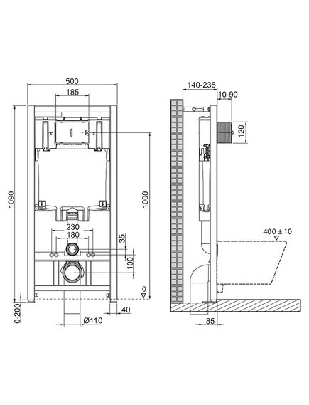 Купить Комплект 2 в 1 Система инсталляции для унитазов BelBagno BB002-80 с кнопкой смыва BB005-PR-CHROME (bb002-80/bb005-pr-chrome) по цене 23200 руб., в Санкт-Петебруге в интернет магазине 100-Систем, а также дургие товары BelBagno из раздела Инсталляции для унитазов и Инсталляции