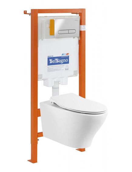 Купить Комплект Унитаз подвесной BelBagno ACQUA BB340CHR Сиденье дюропласт с системой Soft Close BB2020SC Система инсталляции для унитазов BelBagno BB002-80 Клавиша смыва PROSPERO BB005-PR-CHROME (bb340chr/bb2020sc/bb002-80/bb005-pr-chrome) по цене 39310 руб., в Санкт-Петебруге в интернет магазине 100-Систем, а также дургие товары BelBagno из раздела Готовые решения и Инсталляции