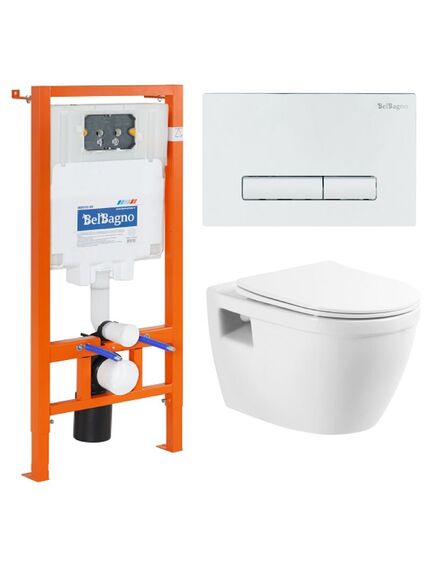 Купить Комплект Унитаз подвесной BelBagno LOTO с сиденьем дюропласт soft close BB070CHR/SC Система инсталляции для унитазов BelBagno BB002-80 Клавиша смыва GENOVA BB018-GV-BIANCO (bb070chr/sc/bb002-80/bb018-gv-bianco) по цене 33830 руб., в Санкт-Петебруге в интернет магазине 100-Систем, а также дургие товары BelBagno из раздела Готовые решения и Инсталляции