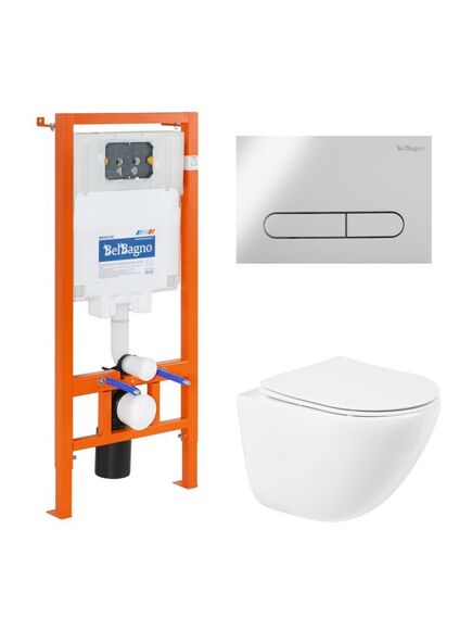 Купить Комплект Унитаз подвесной BelBagno AMANDA BB051CHR Сиденье дюропласт с системой Soft Close BB051SC Система инсталляции для унитазов BelBagno BB002-80 Клавиша смыва PROSPERO BB005-PR-CHROME (bb051chr/bb051sc/bb002-80/bb005-pr-chrome) по цене 38240 руб., в Санкт-Петебруге в интернет магазине 100-Систем, а также дургие товары BelBagno из раздела Готовые решения и Инсталляции