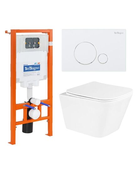 Купить Комплект Унитаз подвесной с сиденьем BelBagno DUE BB3103CHR/SC с сиденьем дюропласт с системой Soft Close BB3103CHR/SC Система инсталляции для унитазов BelBagno BB002-80 Клавиша смыва SFERA BB014-SR-BIANCO (bb3103chr/sc/bb002-80/bb014-sr-bianco) по цене 33720 руб., в Санкт-Петебруге в интернет магазине 100-Систем, а также дургие товары BelBagno из раздела Готовые решения и Инсталляции