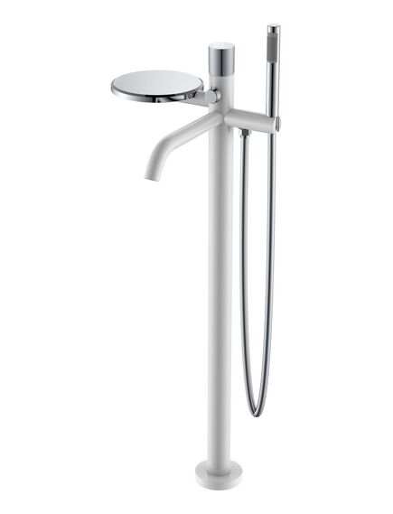 Купить Смеситель напольный STICK WHITE TOUCH CHROME (129-wcr.2) по цене 64328 руб., в Санкт-Петебруге в интернет магазине 100-Систем, а также дургие товары BOHEME из раздела Напольные смесители для ванны, раковины и Смесители для ванны и душа