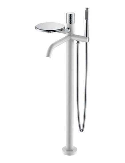 Купить Смеситель напольный STICK WHITE DIAMOND CHROME (129-wcr) по цене 64328 руб., в Санкт-Петебруге в интернет магазине 100-Систем, а также дургие товары BOHEME из раздела Напольные смесители для ванны, раковины и Смесители для ванны и душа
