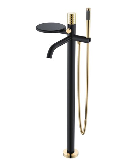Купить Смеситель напольный STICK BLACK DIAMOND GOLD (129-bg) по цене 65542 руб., в Санкт-Петебруге в интернет магазине 100-Систем, а также дургие товары BOHEME из раздела Напольные смесители для ванны, раковины и Смесители для ванны и душа