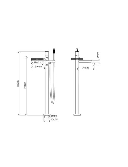 Купить Смеситель напольный STICK WHITE TOUCH GOLD (129-bb.2) по цене 65542 руб., в Санкт-Петебруге в интернет магазине 100-Систем, а также дургие товары BOHEME из раздела Напольные смесители для ванны, раковины и Смесители для ванны и душа